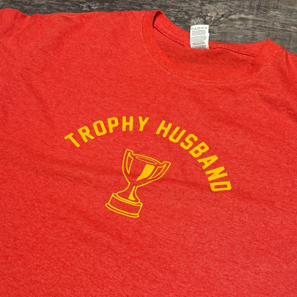Trophy Husband Fruit of the Loom Classic Red Cotton T-Shirt